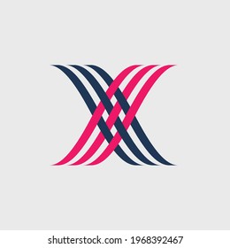 X Letter 3D Logo Design Vector Template