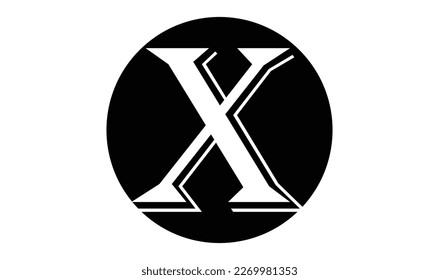 X letter Abstract logo template - circle X sign vector