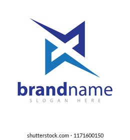 x letter abstract logo vector stock template