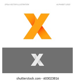 X Letra alfabeto Logo de texto vector abstracto