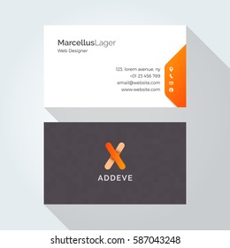 X Letter Alphabet logo corporate business card design template