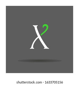 X letter alphabet logo linear design vector