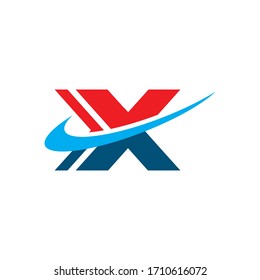 x letter arrow icon logo vector illustration design