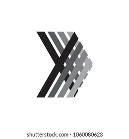 X letter with arrow logo design vector