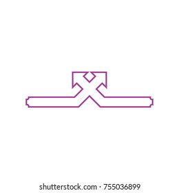 X letter with up arrow logo design vector
