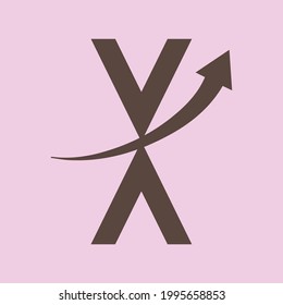 X letter arrow logo for your business
