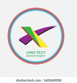 X letter better vector design for all and various color