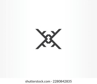 X letter with black concept design icon