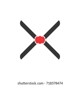 X letter Blade logo design vector