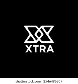 X letter bold line vector logo design