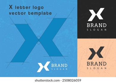 Plantilla del logotipo de la marca de la letra X, logotipo creativo del Vector de X, nuevo logotipo de X.