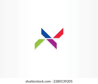 Icono de diseño de logotipo de concepto de letra X