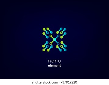 X letter connection icon logo design template