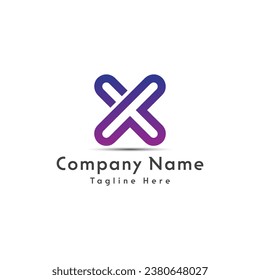 X letter creative logo design icon