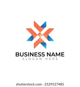 X letra Plantillas de Vector creativo tipografía abstracta diseño de logotipo colorido