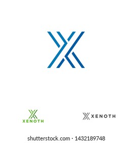 X letter design concept for business or company name initial