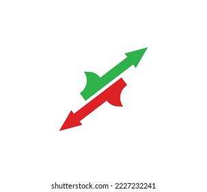 
X Letter Up Down Forex Logo Design Template