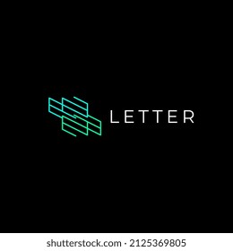 x letter dynamic line logo