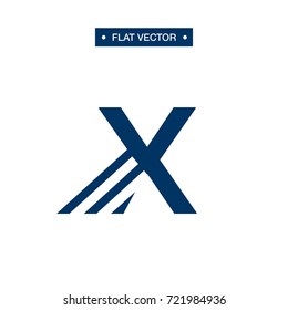 X LETTER FAST LINE LOGO VECTOR TEMPLATE