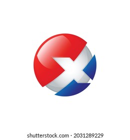 X Letter global Logo Template