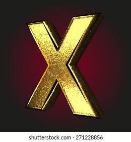 x letter of gold