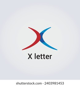 X Letter Icon Design Single Isolated Logo Design Brand Corporate Identity Various Colors Editable Template Vector Monogram Emblem Illustration Branding on Light Gradient Background