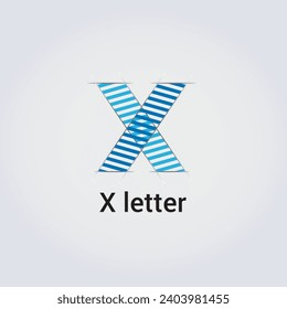X Letter Icon Design Single Isolated Logo Design Brand Corporate Identity Various Colors Editable Template Vector Monogram Emblem Illustration Branding on Light Gradient Background