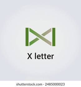 X Letter Icon Design Single Isolated Logo Design Brand Identidad Corporativa Varios Colores Editable Plantilla Vector Monograma Emblema Ilustración Branding sobre fondo de degradado claro