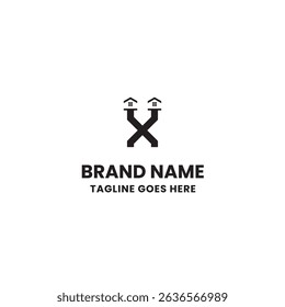 X Letter icon Logo Design 