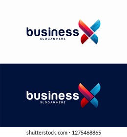 X letter icon, Modern X Initial logo, travel logo template vector illustration