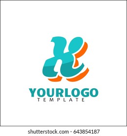 X letter identity. Colorful logotype concept. Creative brand design and Unique symbol with star.