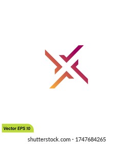 x-Buchstaben-Illustration, Vektoreps10 Firmenlogo-Vorlage