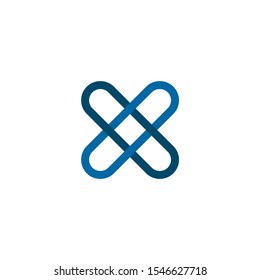 X letter initial icon logo design inspiration vector template