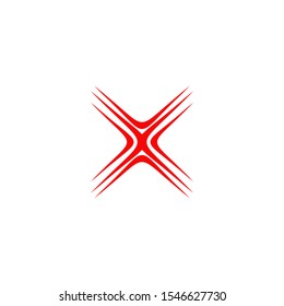X letter initial icon logo design inspiration vector template