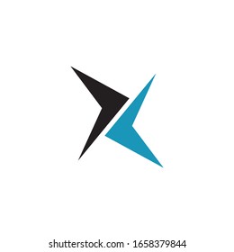 X letter initial icon logo design vector illustration template