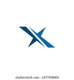 X letter initial logo design vector template