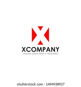 X letter initial logo design vector template