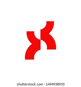 X letter initial logo design vector template