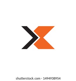 X letter initial logo design vector template