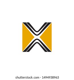 X letter initial logo design vector template