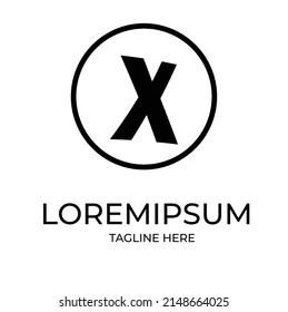 X Letter initial Logo Design monogram