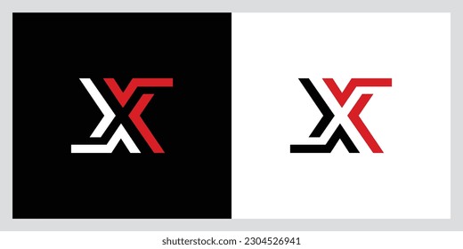 X Letter Initial Logo Design Vector Template