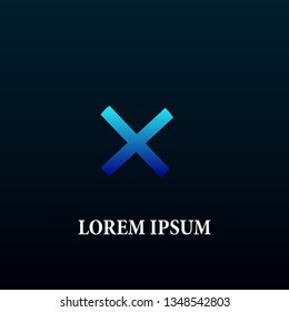 X letter initial logo, sign, icor or symbol for creative and business company