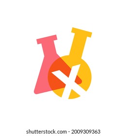 x letter lab laboratory glassware beaker logo vector icon illustration