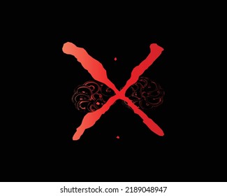 X letter like 3D. Simple and elegant. Two elements make up the X letter.