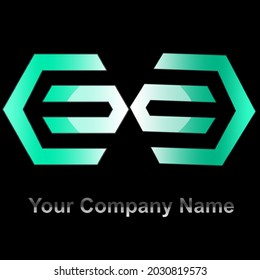 X letter like butterfly. Origami emblem. X origami logo, like orange ribbon. Two elements make up the X letter. illustration vector