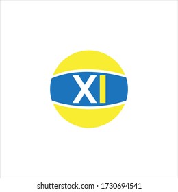 X I letter logo abstract design