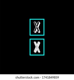Diseño abstracto del logotipo de letra X