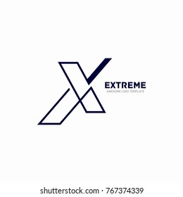 X letter logo. Abstract logo vector