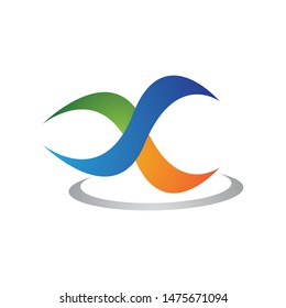 X Letter logo business template vector icon